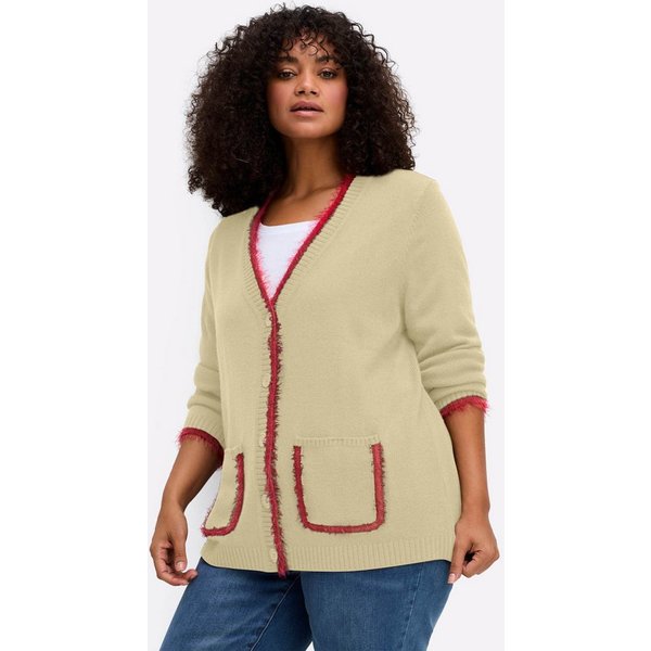 Sheego Strickjacke Strickjacke Langarm Jersey