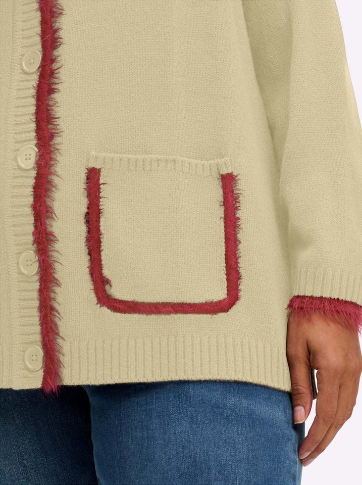 Sheego Strickjacke Strickjacke Langarm Jersey – Bild 4 von 5