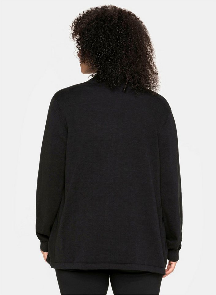 Sheego Strickjacke Strickjacke Langarm mit Schalkragen – Bild 2 von 5