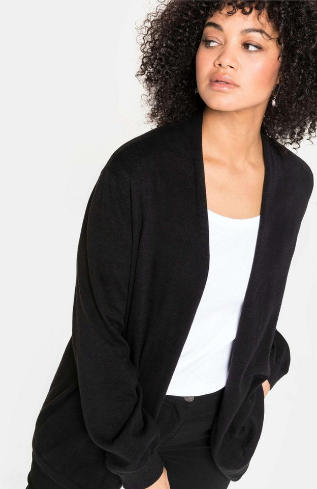 Sheego Strickjacke Strickjacke Langarm mit Schalkragen – Bild 3 von 5