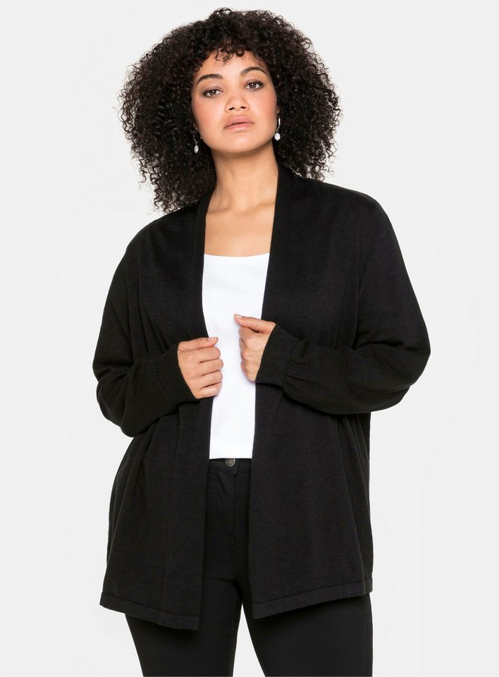 Sheego Strickjacke Strickjacke Langarm mit Schalkragen – Bild 4 von 5