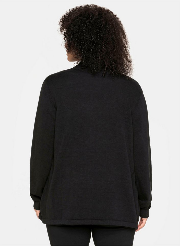 Sheego Strickjacke Strickjacke Langarm mit Schalkragen – Bild 5 von 5