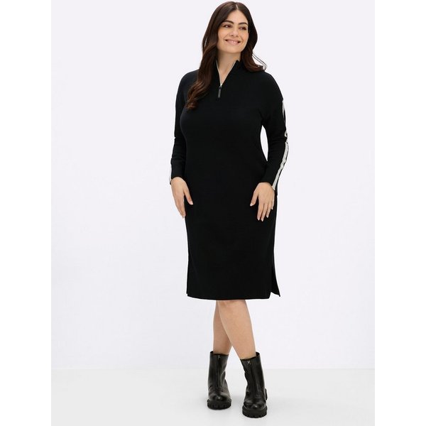 Sheego Strickkleid Strickkleid Langarm