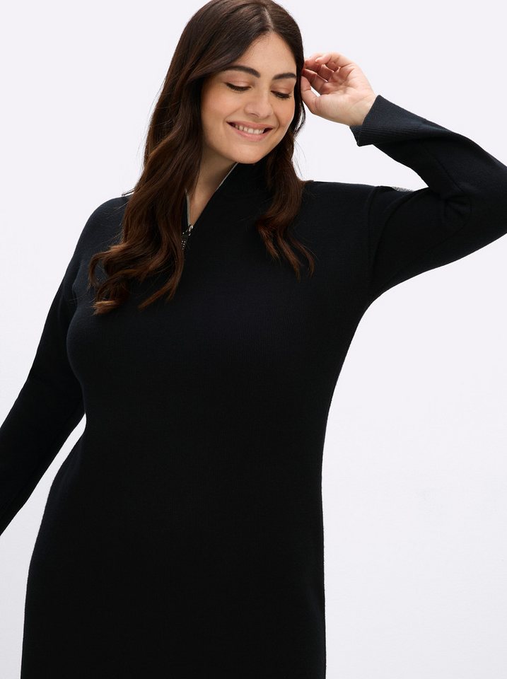 Sheego Strickkleid Strickkleid Langarm – Bild 5 von 5