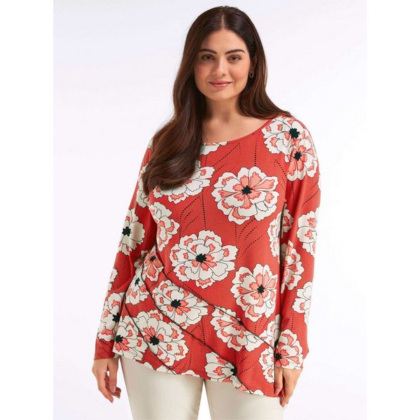 Sheego T-Shirt Longshirt Langarm