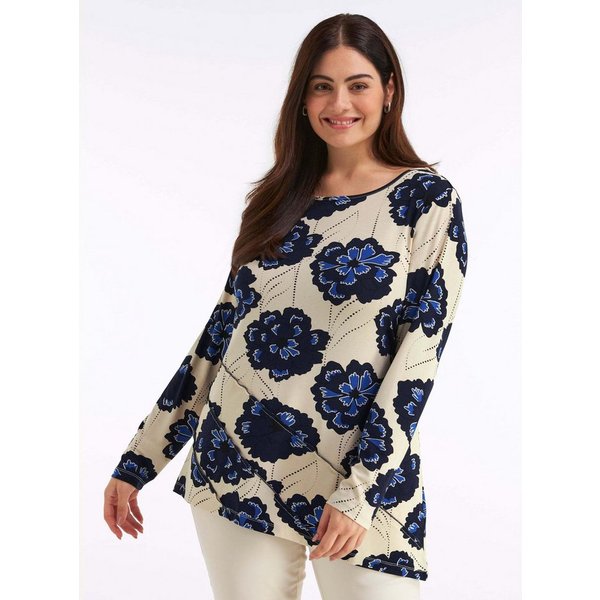Sheego T-Shirt Longshirt Langarm