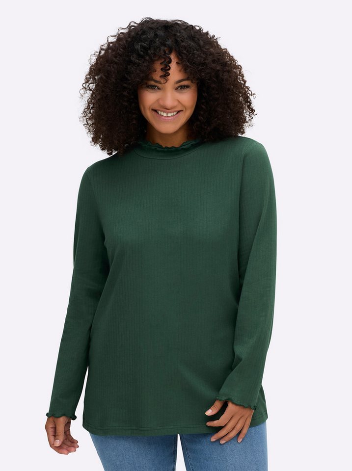 Sheego T-Shirt Shirtrolli Langarm – Bild 5 von 5