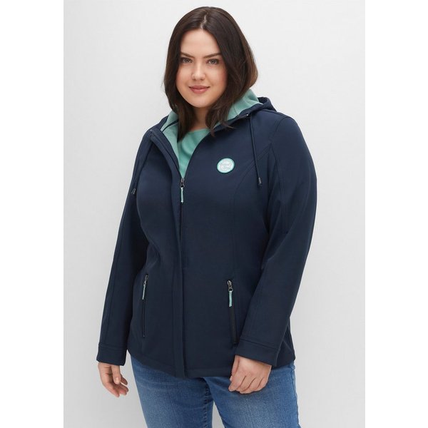 Sheego Winterjacke Softshelljacke Langarm mit Fleece-Innenseite, winddichte Qualität