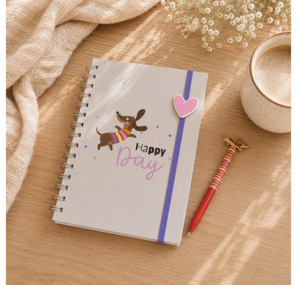 Sheepworld Notizbuch Notizbuch Dackel »Happy Day« – Bild 2 von 4