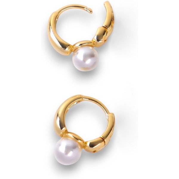 SHELAGO Perlenohrringe - Creolen mit Perlen, Ohrschmuck Perle, Schmuck Geschenk (inkl. Geschenkverpakung)