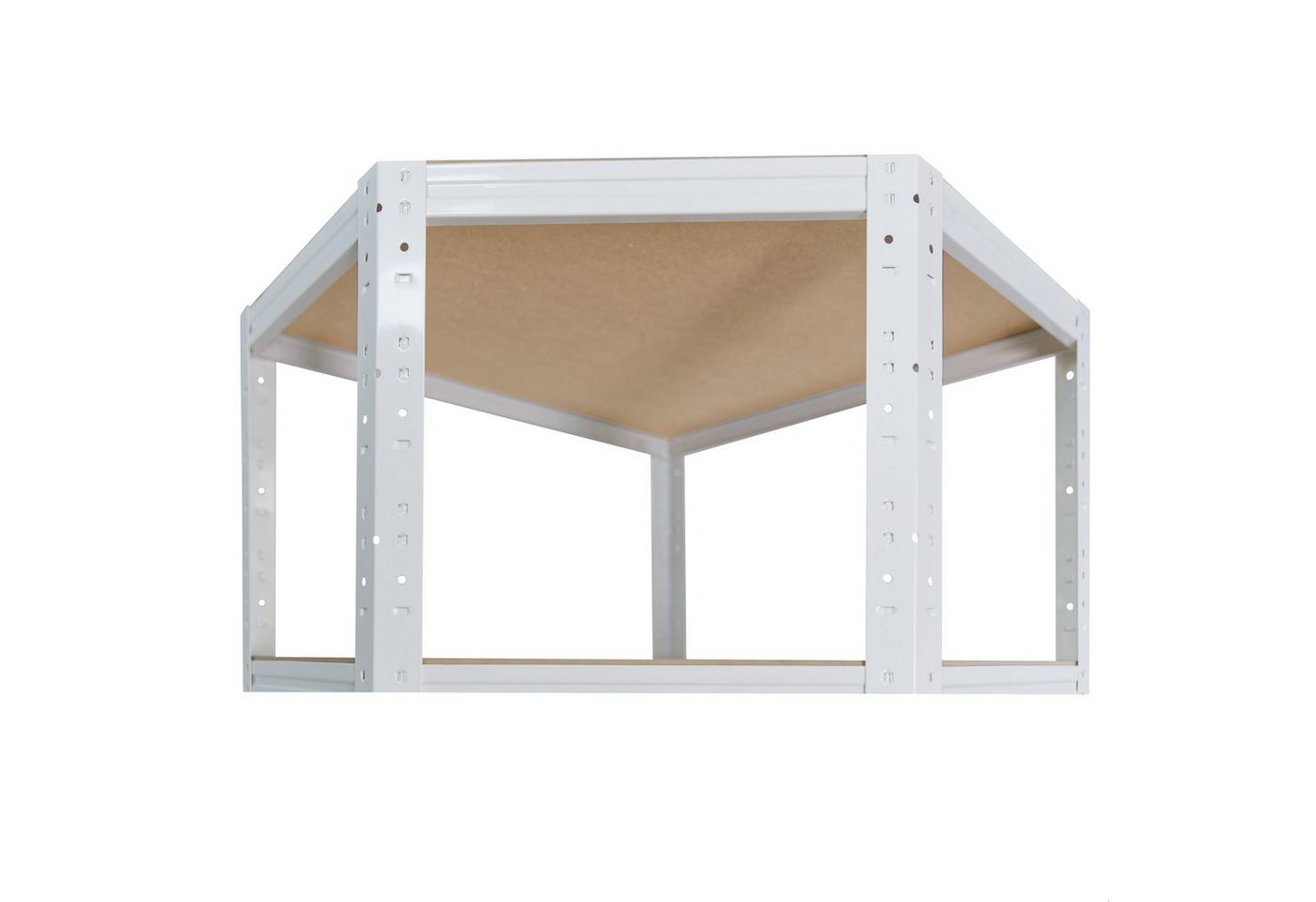 shelfplaza Eckregal HOME, 180x60x30cm weiß, Metall Eckregal stehend mit 6 Böden – Bild 2 von 5