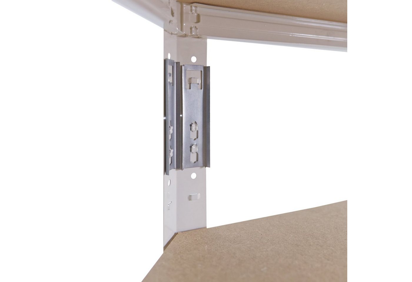 shelfplaza Eckregal HOME, 180x60x30cm weiß, Metall Eckregal stehend mit 6 Böden – Bild 4 von 5