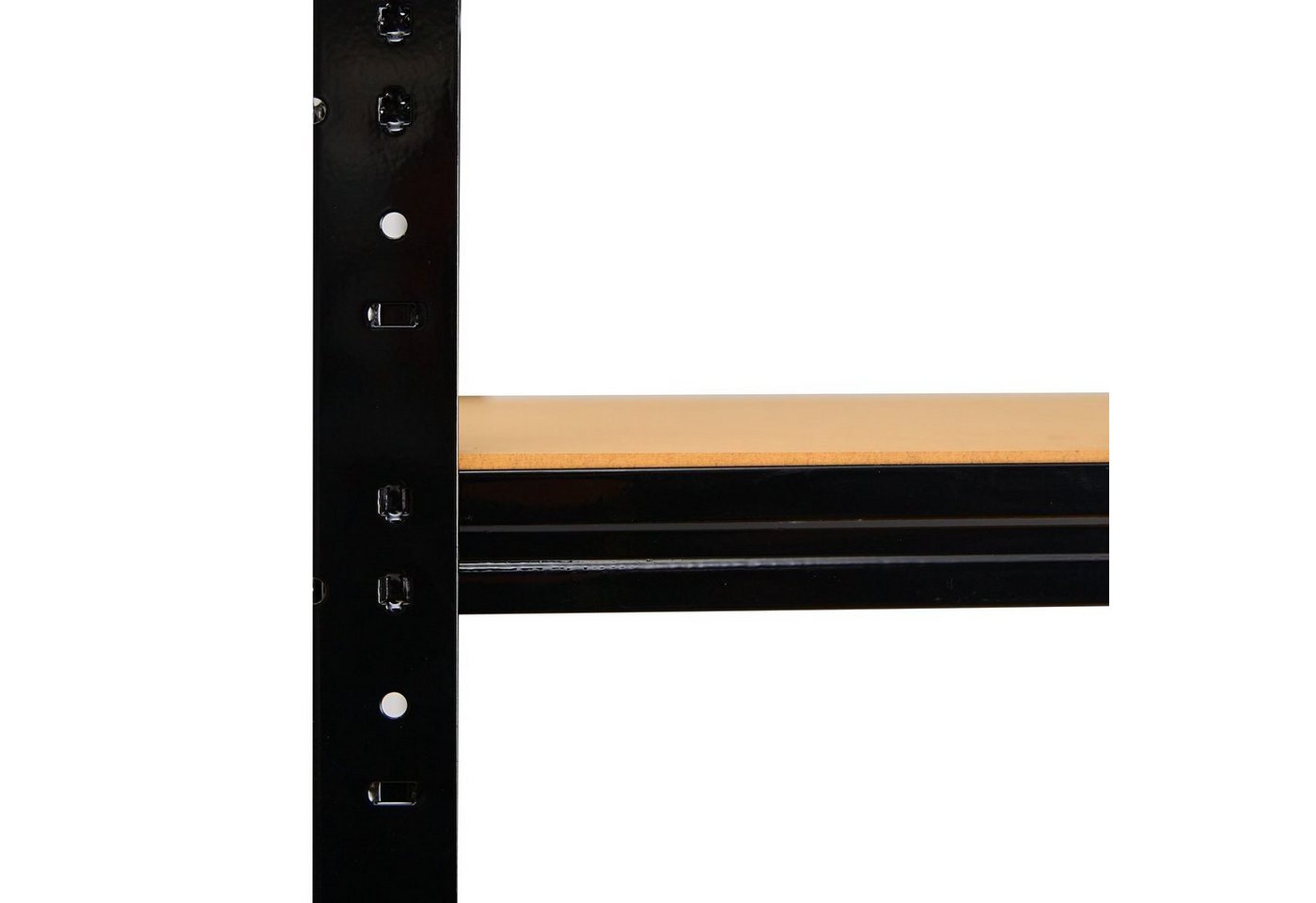 shelfplaza Schwerlastregal BLACK, 90x50x50cm schwarz, 3 Böden, Wohnraumregal oder Büroregal – Bild 3 von 5