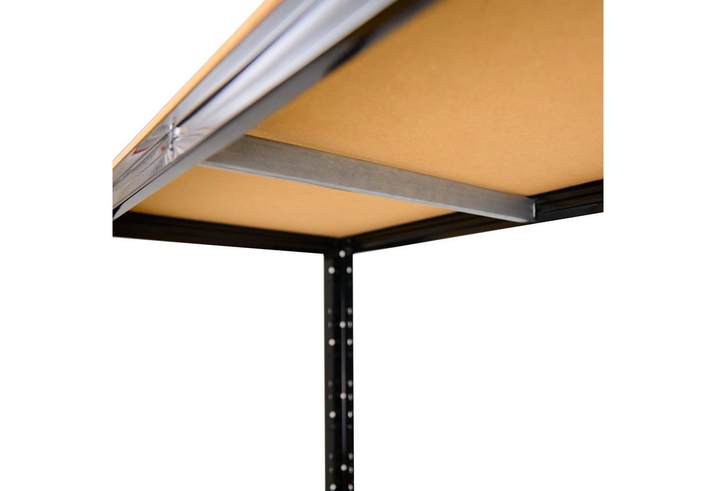 shelfplaza Schwerlastregal BLACK, 90x60x60cm schwarz, 3 Böden, Wohnraumregal oder Büroregal – Bild 2 von 5