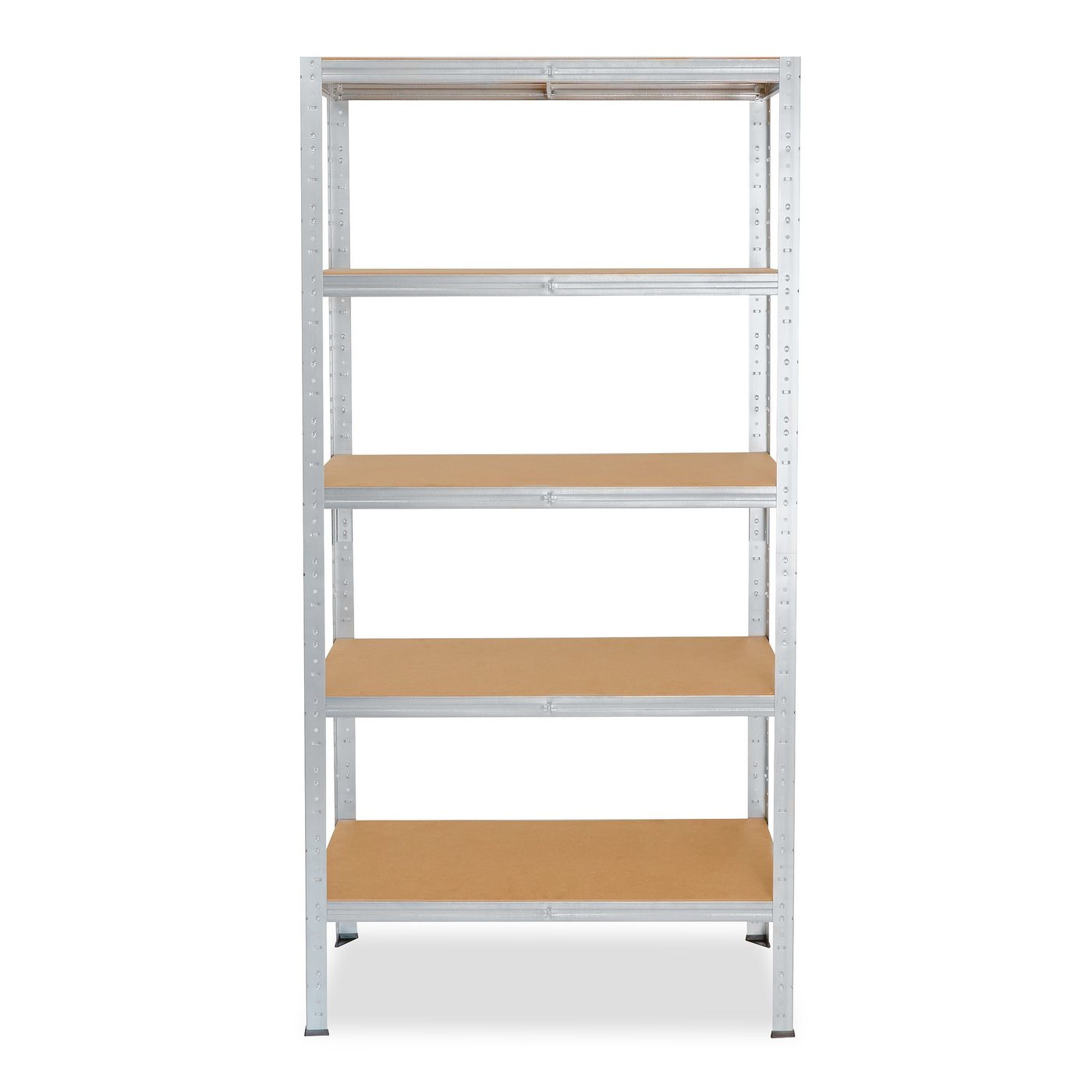shelfplaza Schwerlastregal HOME, 200x80x40cm verzinkt, 5 Böden, Kellerregal, Garagenregal, Steckregal – Bild 5 von 5