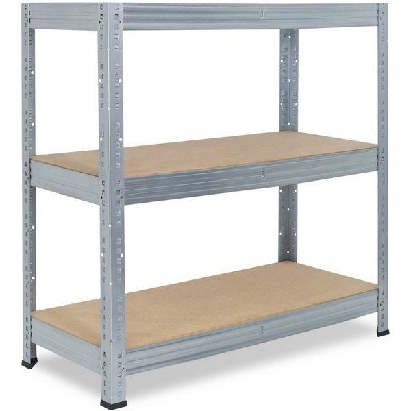 shelfplaza Schwerlastregal PROFI, 90x70x30cm verzinkt, 3 Böden, Werkstattregal oder Lagerregal
