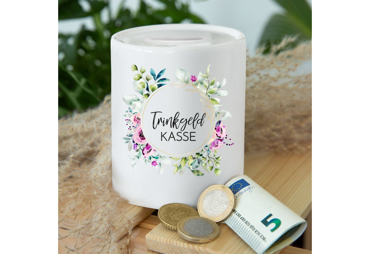 Shirtracer Spardose Trinkgeldkasse, Kaffeekasse, Spardose Friseur, Schwarzgeld Spardose, (1-tlg), Trinkgeld – Bild 4 von 5