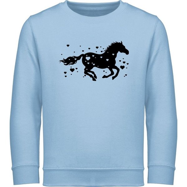 Shirtracer Sweatshirt Laufendes Pferd I Pferde Geschenk Reiten I Pferdemädchen Pferd