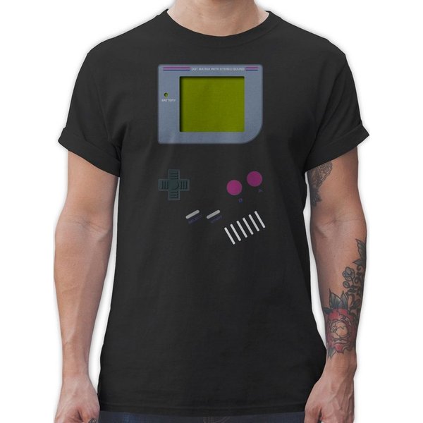 Shirtracer T-Shirt Gameboy, Nerds I 90s I 90iger I Fastnacht I Fasnacht I Fasnet Karneval & Fasching