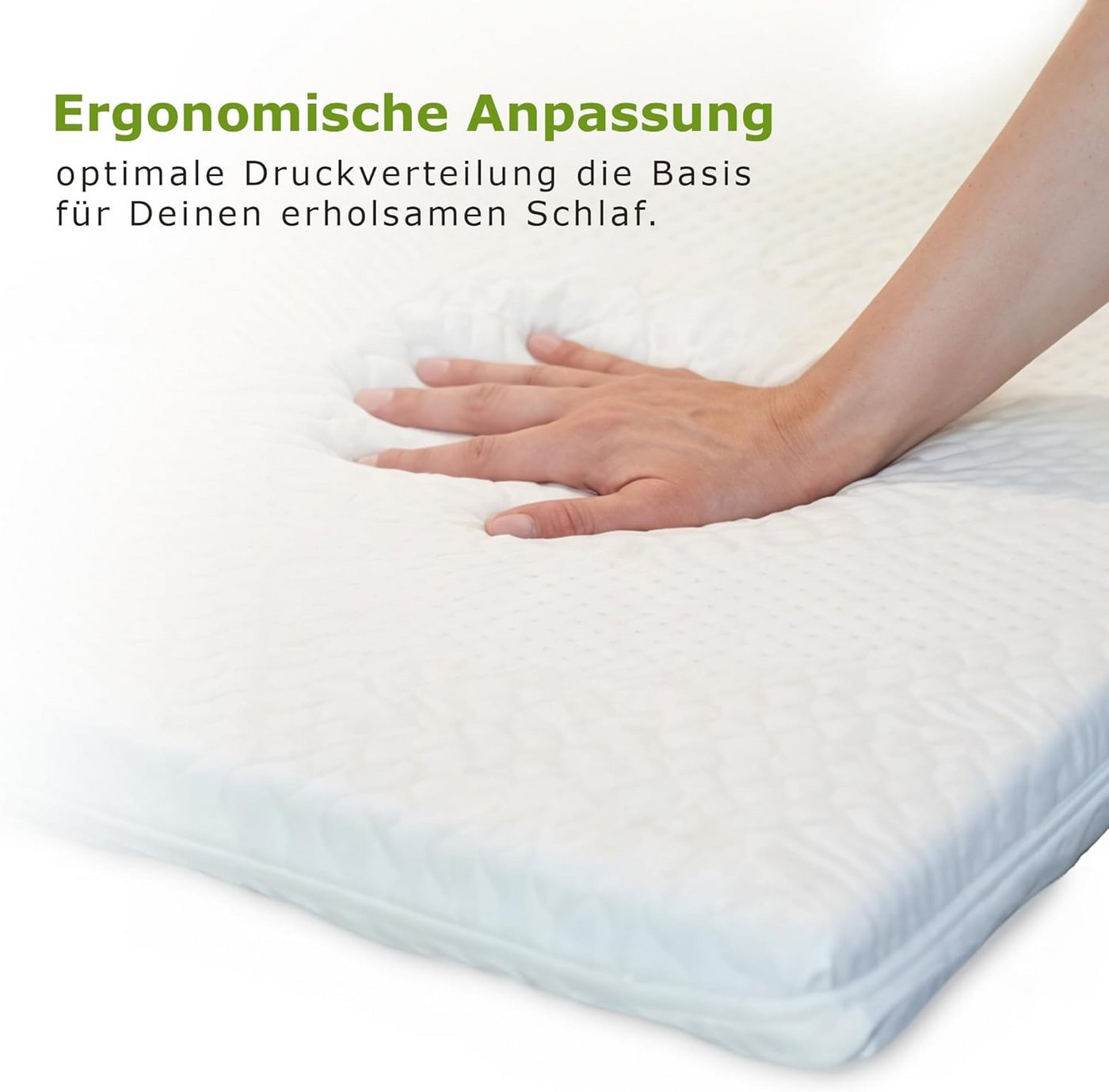 shogazi ®, Topper SHOGAZI Visco Topper, Memory-Schaum, abnehmbarer Bezug, Reißverschluss, 5 cm hoch – Bild 2 von 5