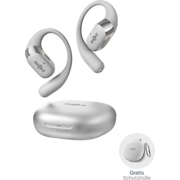 Shokz Shokz OpenFit 2+ Grey + Case Bluetooth-Kopfhörer (Active Noise Cancelling (ANC), Mit Schutzhülle)