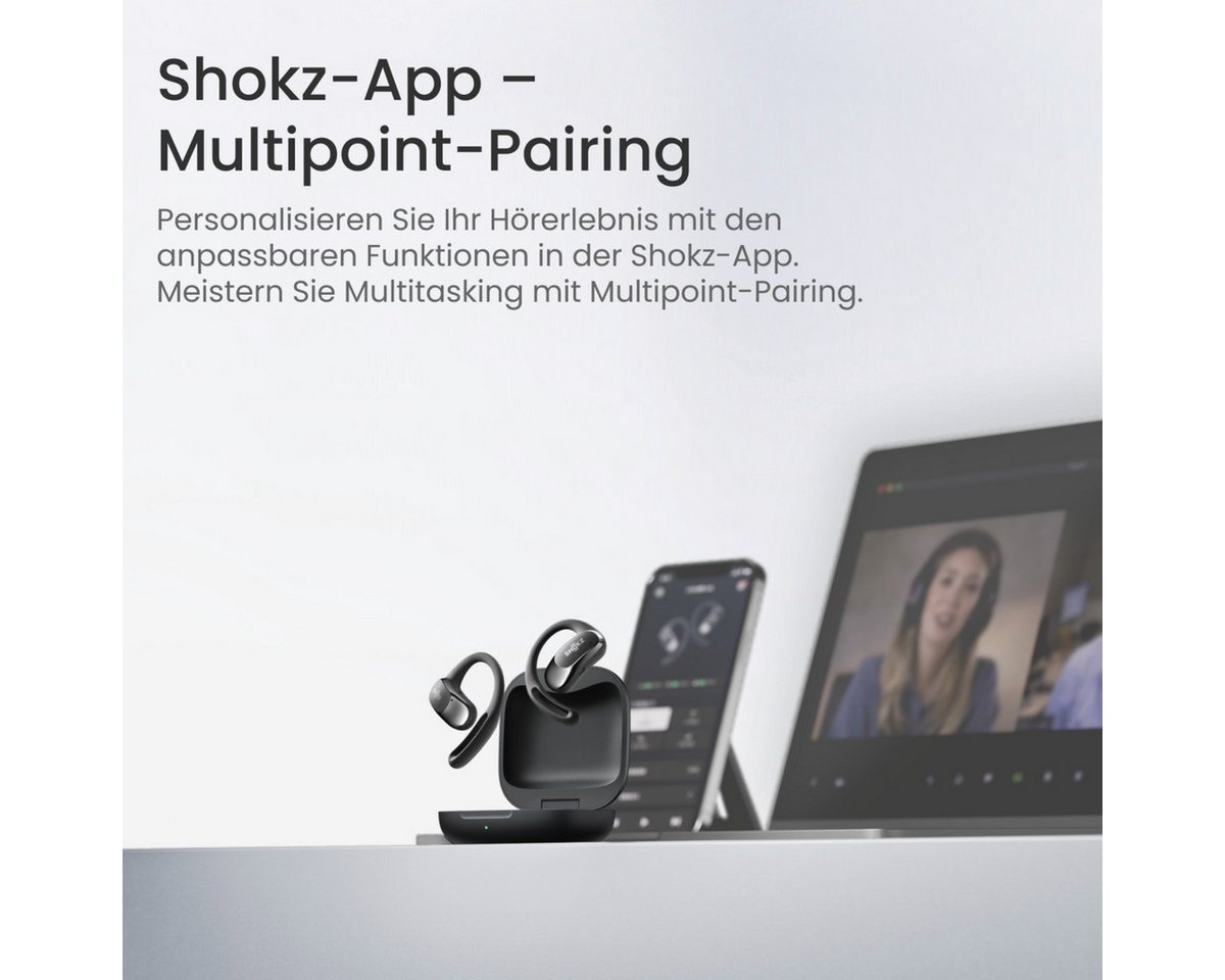 Shokz Shokz OpenFit Air Black Bluetooth-Kopfhörer – Bild 4 von 5