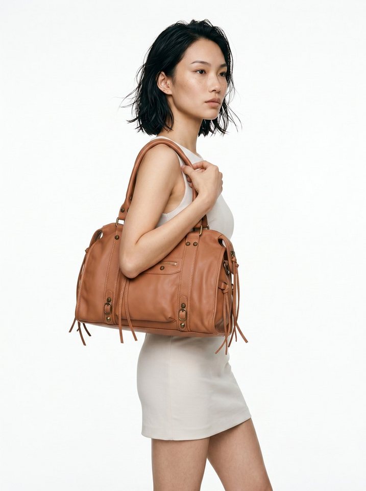 forty° Shopper FORTY° Damen echt Leder, Made in Italy, echt Leder, Made in Italy – Bild 2 von 5