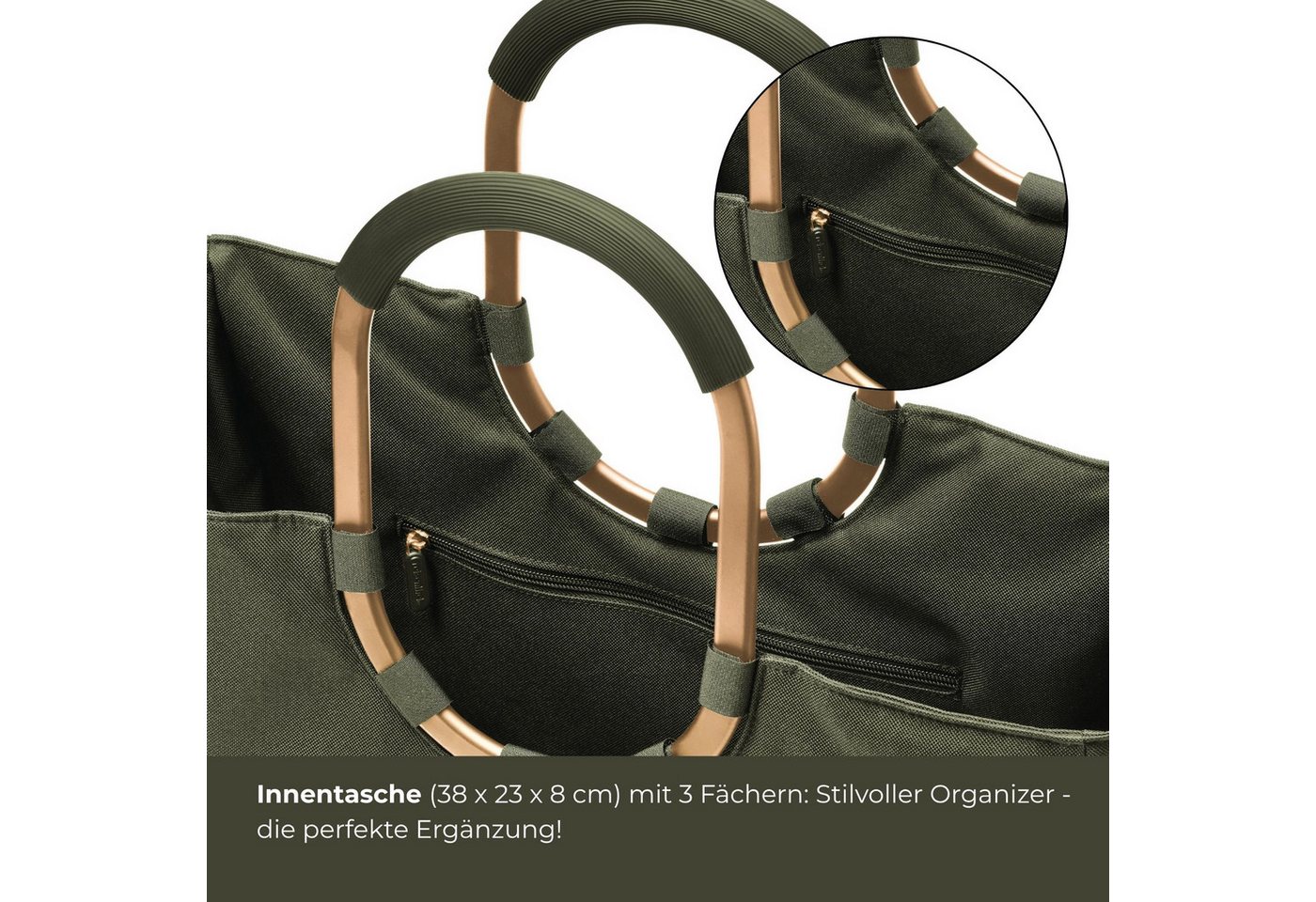 REISENTHEL® Shopper reisenthel loopshopper L Einkaufstasche Tragetasche forest gold OR5054 – Bild 4 von 5