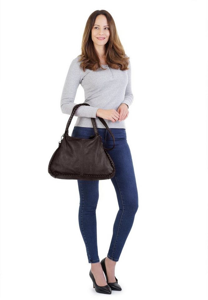 Samantha Look Shopper SAMANTHA LOOK Damen echt Leder, Made in Italy, echt Leder, Made in Italy – Bild 2 von 5