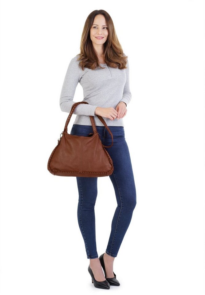 Samantha Look Shopper SAMANTHA LOOK Damen echt Leder, Made in Italy, echt Leder, Made in Italy – Bild 2 von 5