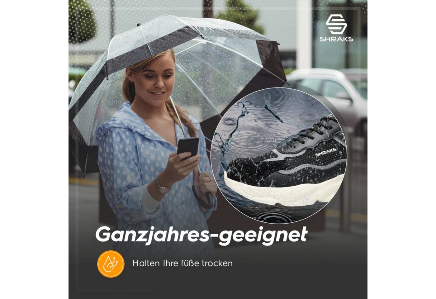 Shraks Moda Sicherheitsschuhe Bequem, Stahlkappe, Rutschfest,ISO20345 Arbeitsschuh – Bild 5 von 5