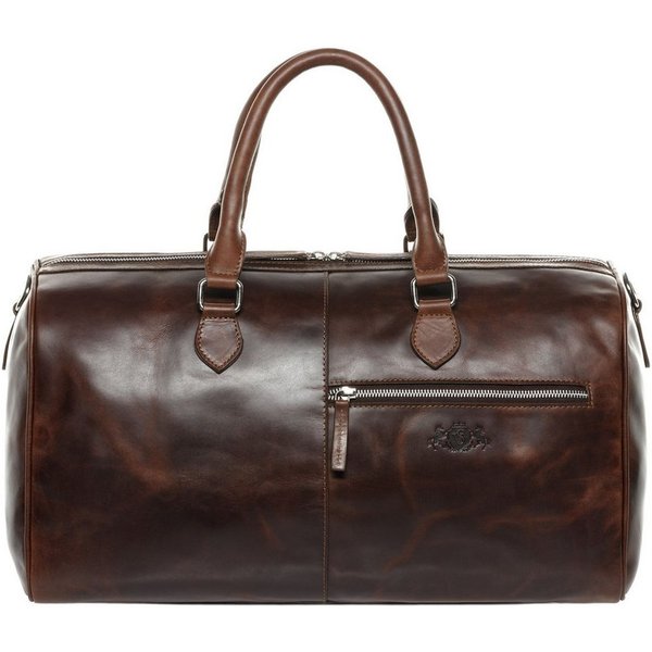 SID & VAIN Reisetasche echt Leder Weekender groß Ledertasche braun SEATTLE, Echtleder Reisegepäck für Damen & Herren, Sporttasche XL braun-cognac