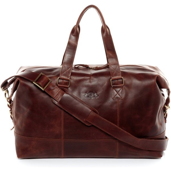 SID & VAIN Reisetasche YALE Weekender groß Handgepäck echt Leder, Reisetasche Duffle Reisegepäck Sporttasche Herren Damen braun