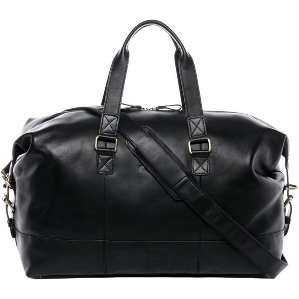 SID & VAIN Reisetasche YALE Weekender groß Handgepäck echt Leder, Reisetasche Duffle Reisegepäck Sporttasche Herren Damen schwarz