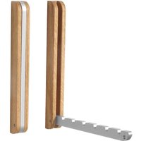 SIDE BY SIDE Garderobenhaken, Eiche/Aluminium