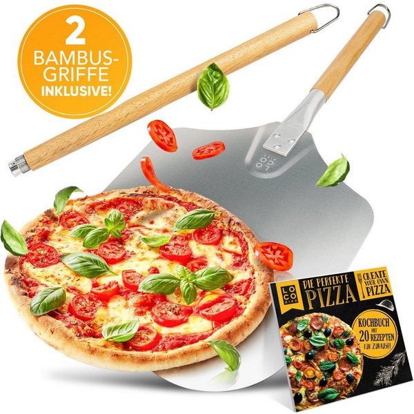 Sidorenko Pizzaschieber aus rostfreiem Aluminium, Pizzaheber mit abgerundeten Kanten