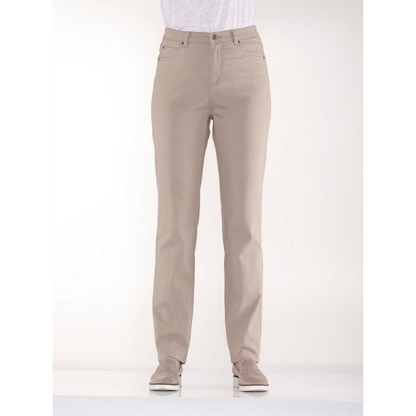 Sieh an! Bequeme Jeans Stretch-Hose komfortabel mit seitlichem Dehnbund