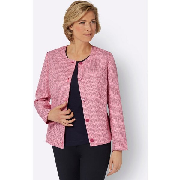 Sieh an! Blusenblazer Bouclé-Blazer Langarm