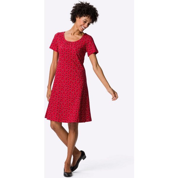 Sieh an! Jerseykleid Jersey-Kleid Kurzarm