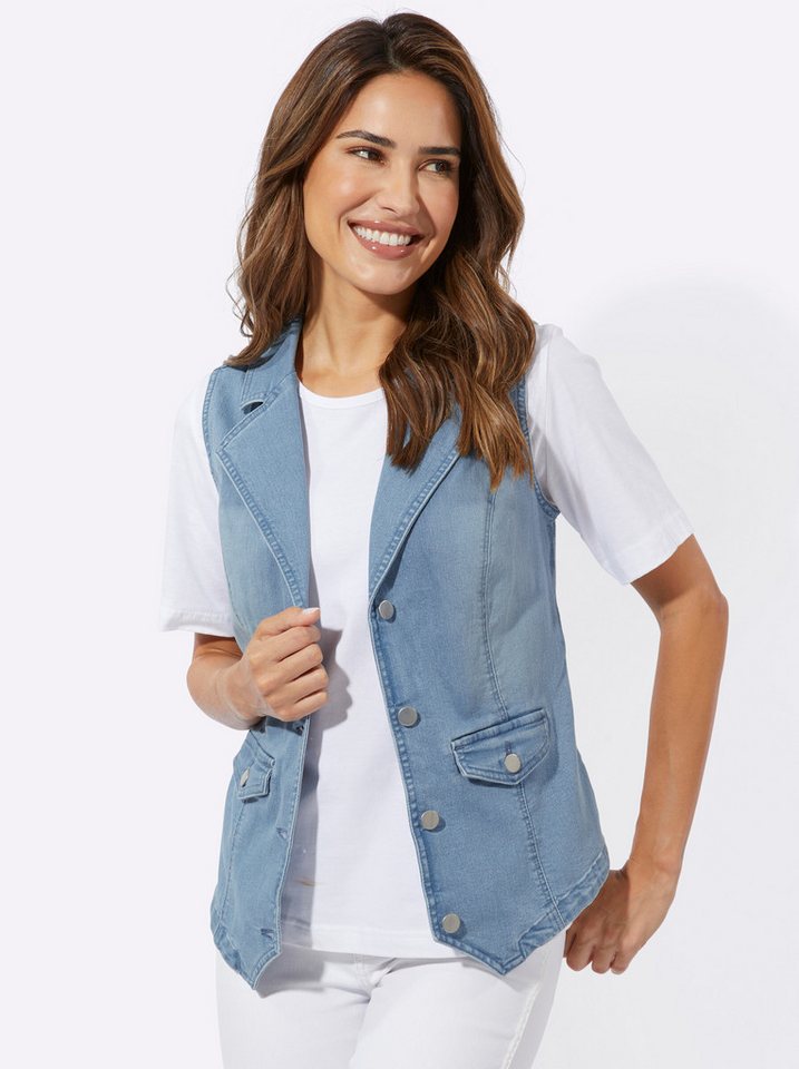 Sieh an! Jerseyweste Jeans-Weste – Bild 4 von 5