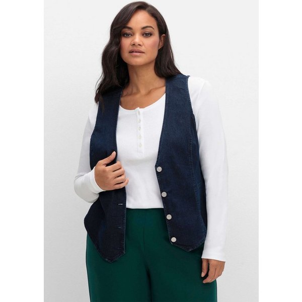 Sieh an! Jerseyweste Jeans-Weste