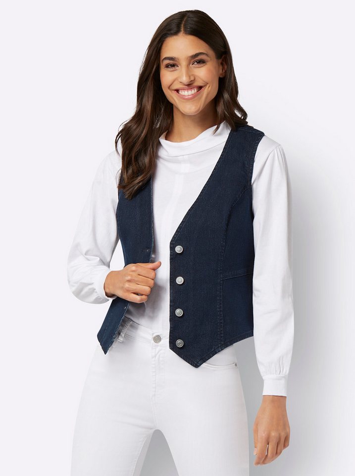 Sieh an! Jerseyweste Jeans-Weste – Bild 4 von 5