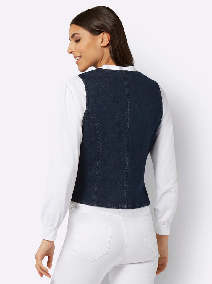 Sieh an! Jerseyweste Jeans-Weste – Bild 5 von 5