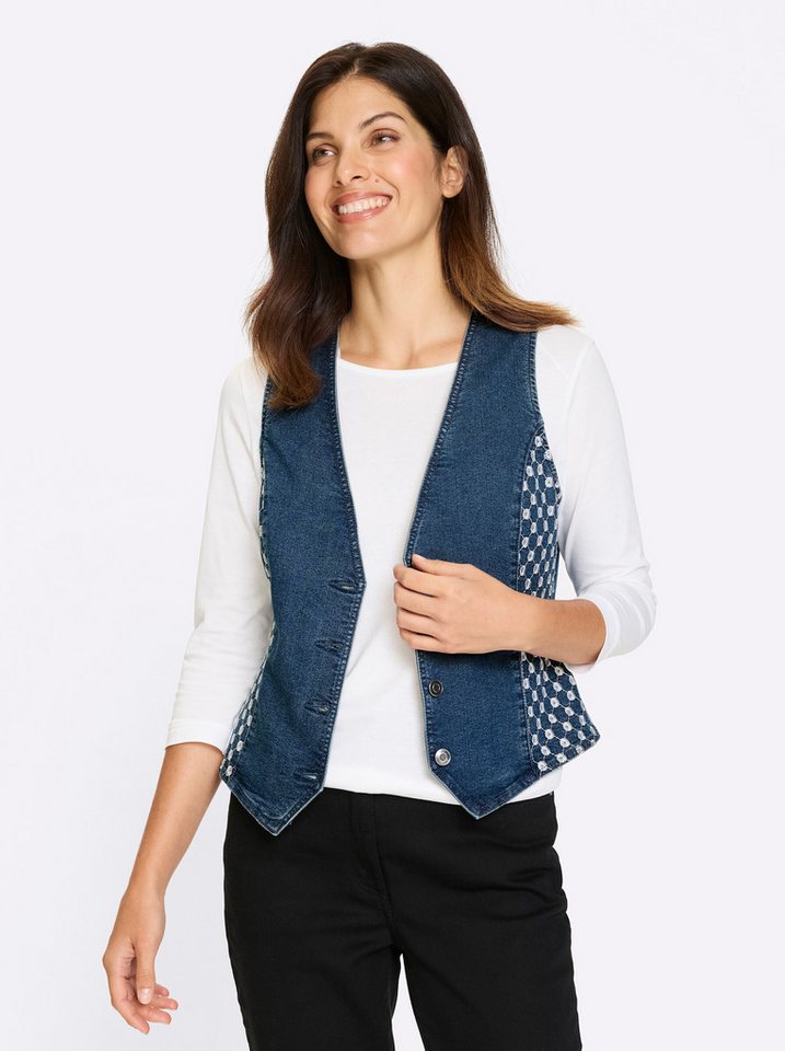 Sieh an! Jerseyweste Jeans-Weste – Bild 2 von 5