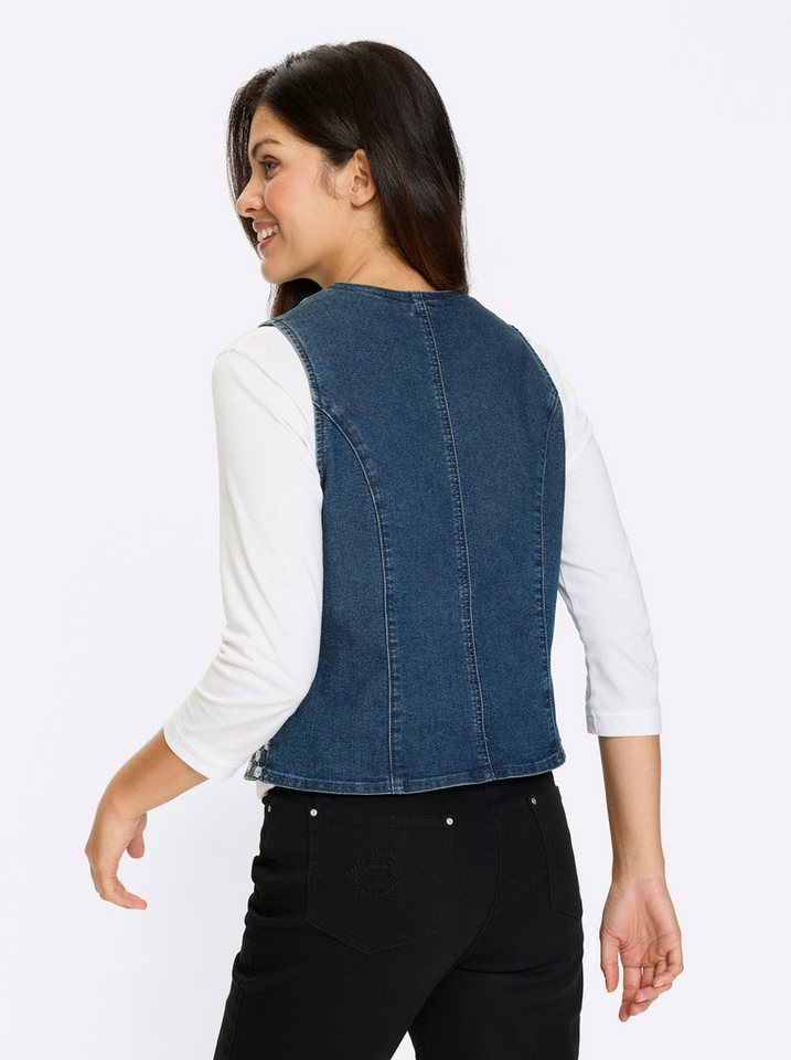 Sieh an! Jerseyweste Jeans-Weste – Bild 3 von 5