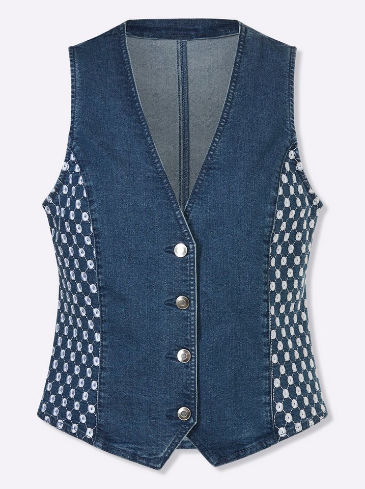 Sieh an! Jerseyweste Jeans-Weste – Bild 5 von 5