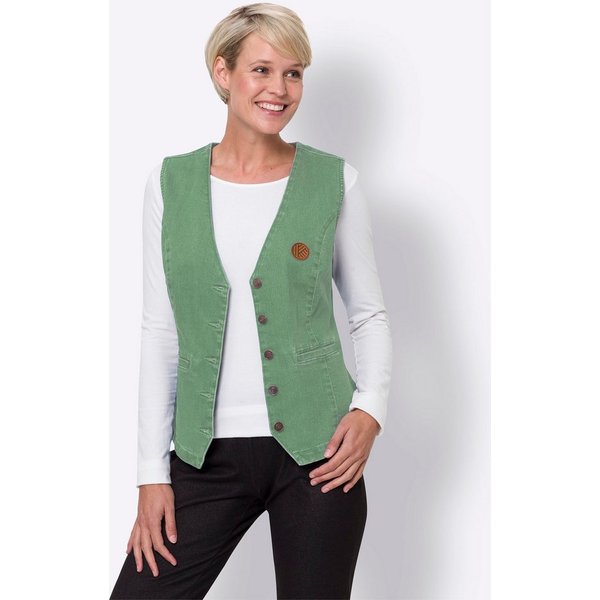 Sieh an! Jerseyweste Jeans-Weste