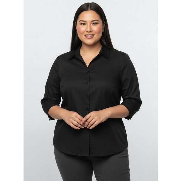Sieh an! Klassische Bluse Bluse 3/4-Arm
