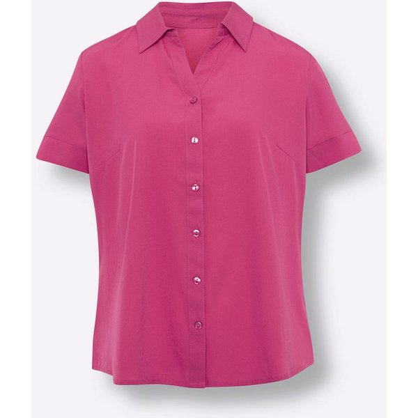 Sieh an! Klassische Bluse Hemdbluse Kurzarm