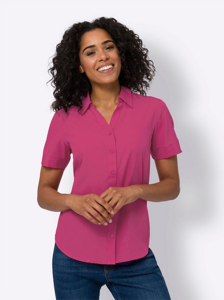 Sieh an! Klassische Bluse Hemdbluse Kurzarm – Bild 2 von 4